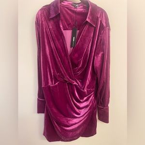Fashion Nova velvet purple dress. 1X